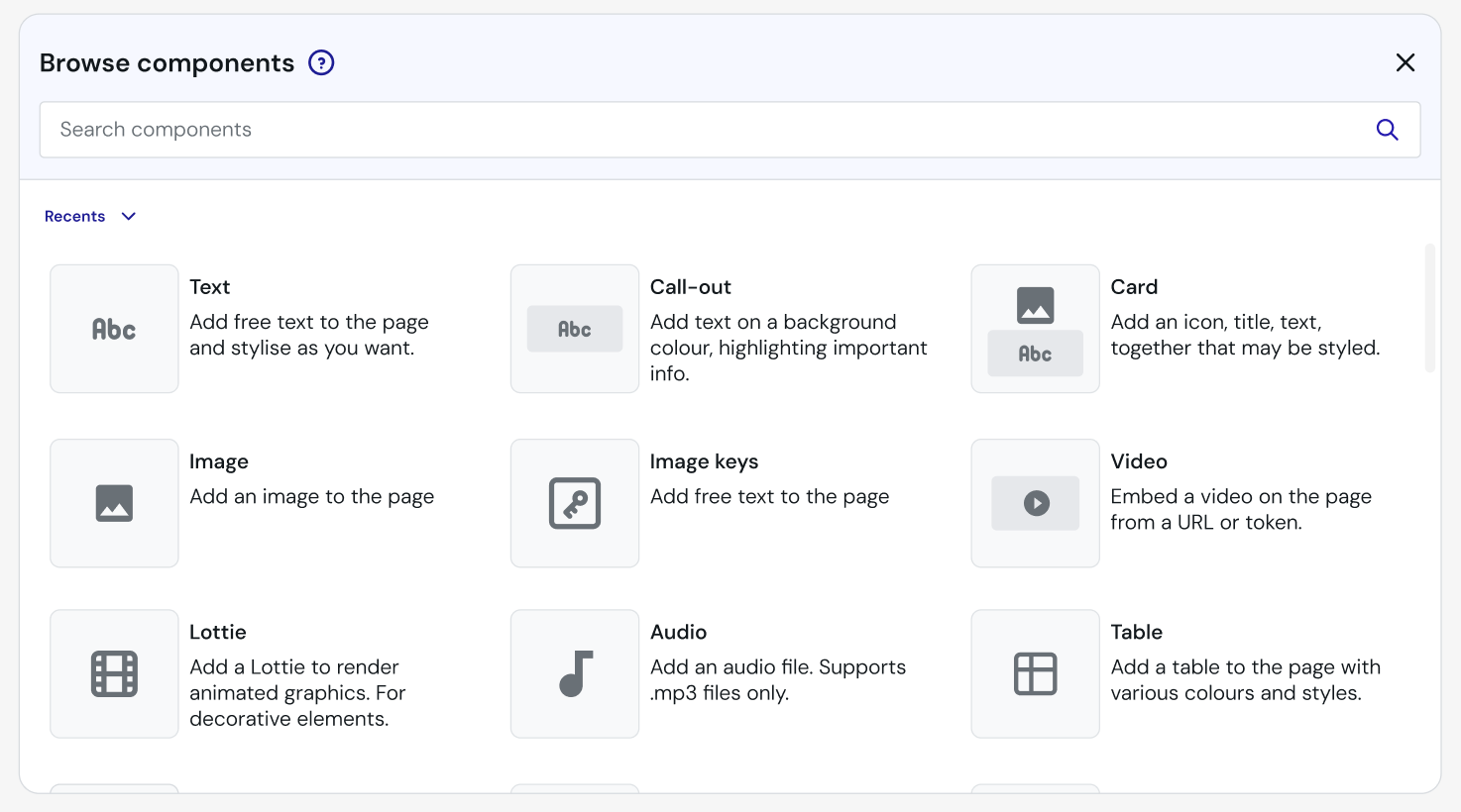 Global widget search to reduce workarounds and duplicate content