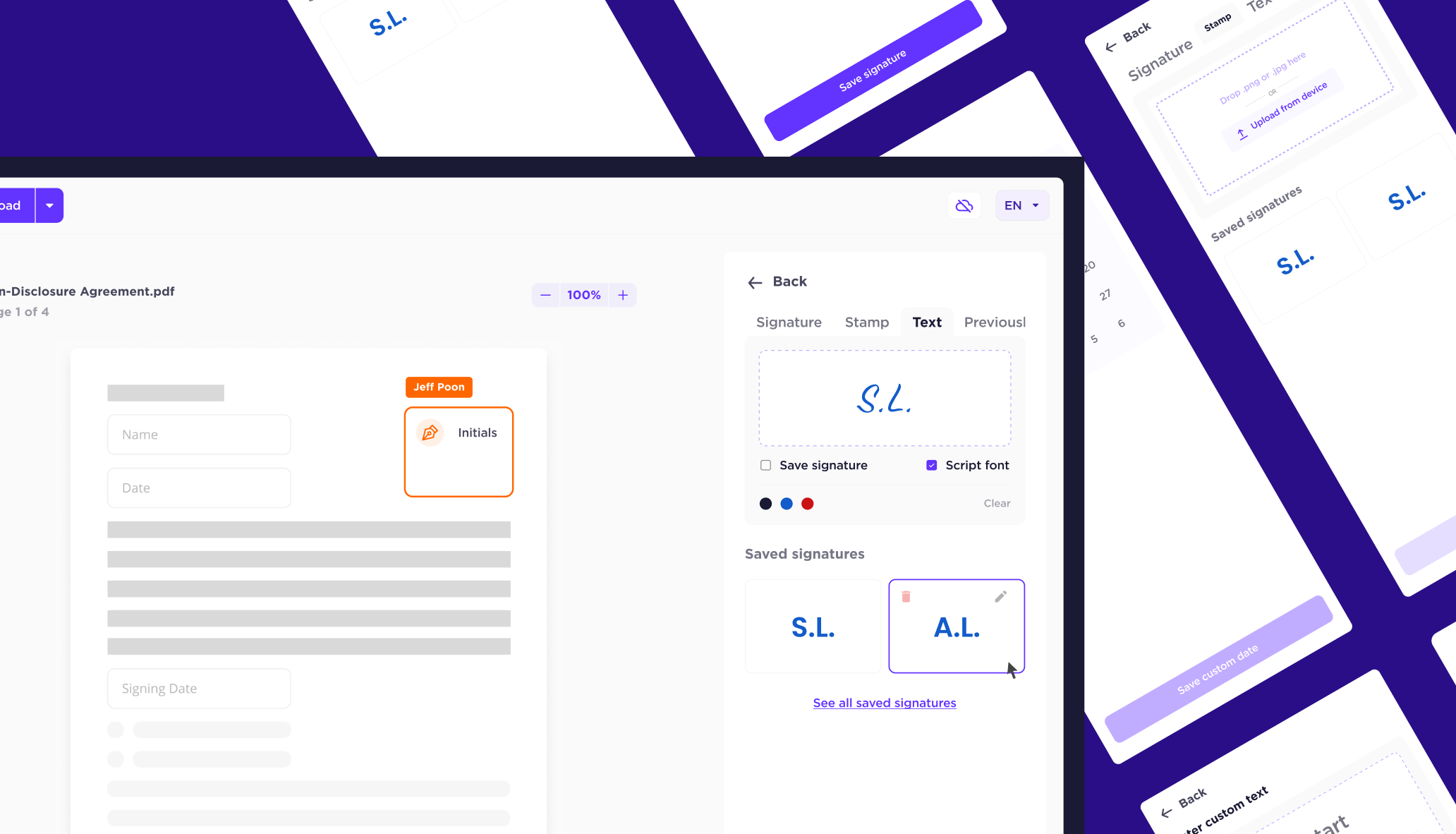dSign redesigned signing flow